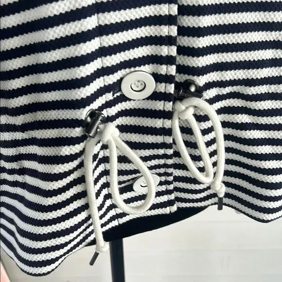 Cabi harbor jacket Blue and White Striped Jacket E - Picture 4 of 9